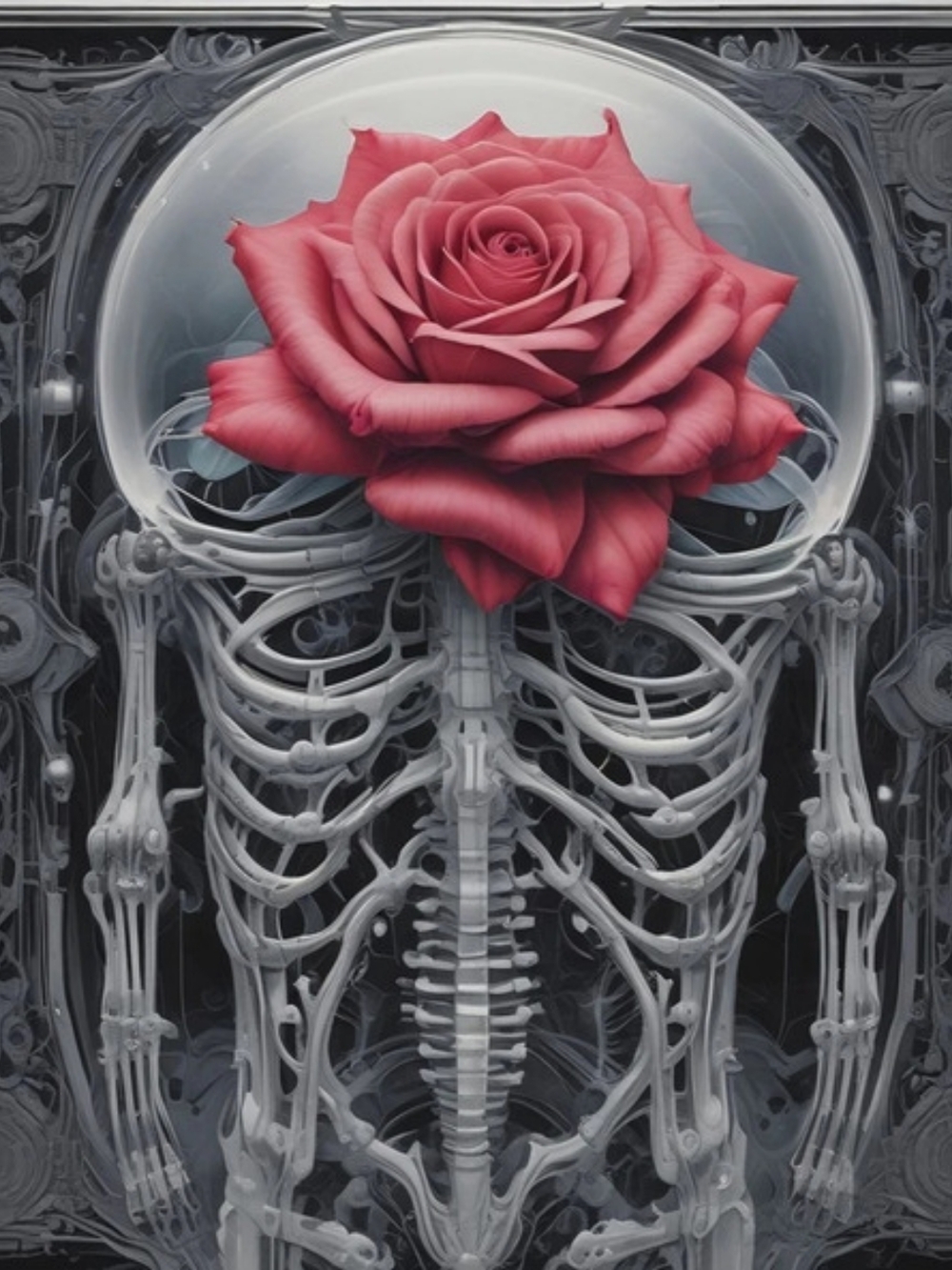 Pink Rose Abstract Artwork
